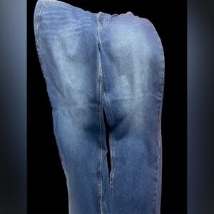 New pacsun ultra high rise split hem denim